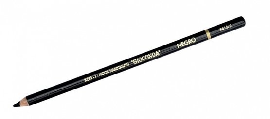 KOH-I-NOOR 8815/2 (12)  Художественный карандаш "Gioconda silky", черный, средний, 12 шт/уп